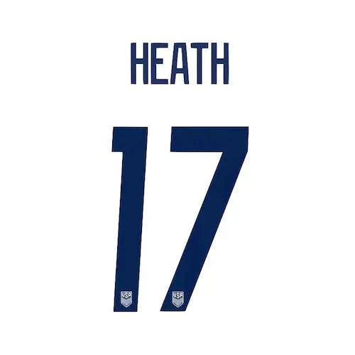USWNT 2020/21 Home  Heath #17 Jersey Name Set
