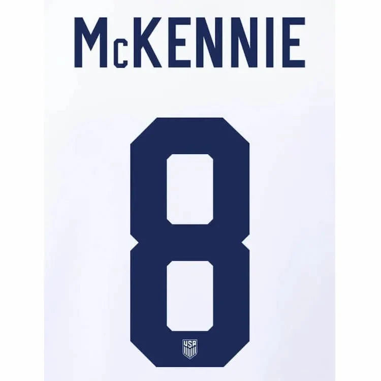 USMNT 2022-23 Home McKennie #8 Jersey Name Set