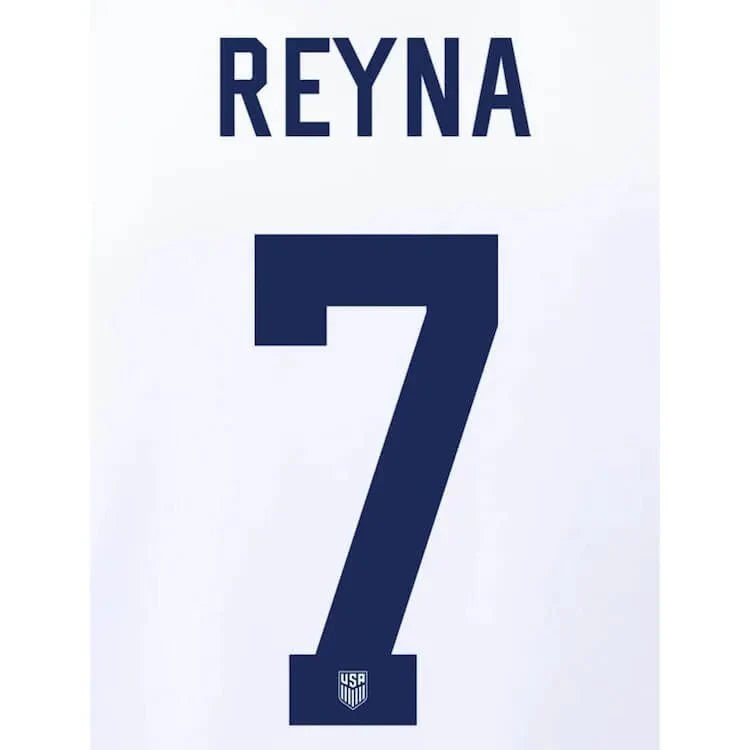 USA 2022-23 Home Reyna #7 Jersey Name Set