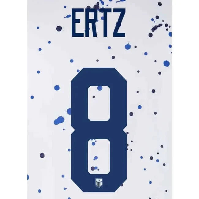 USWNT 2022-23 Home  Ertz #8 Jersey Name Set