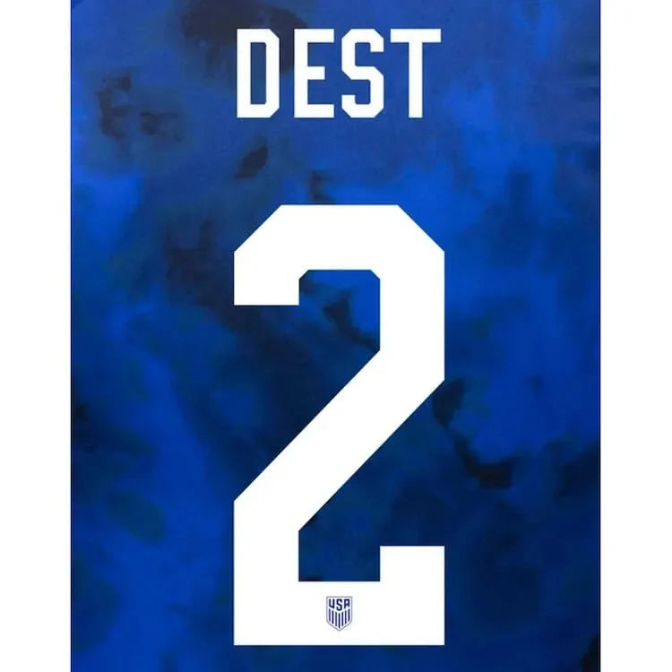 USMNT 2022-24 Away Dest #2 Jersey Name Set