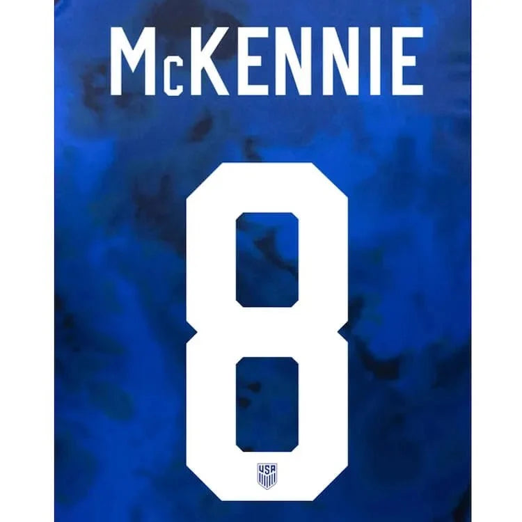 USMNT 2022-24 Away McKennie Youth #8 Jersey Name Set