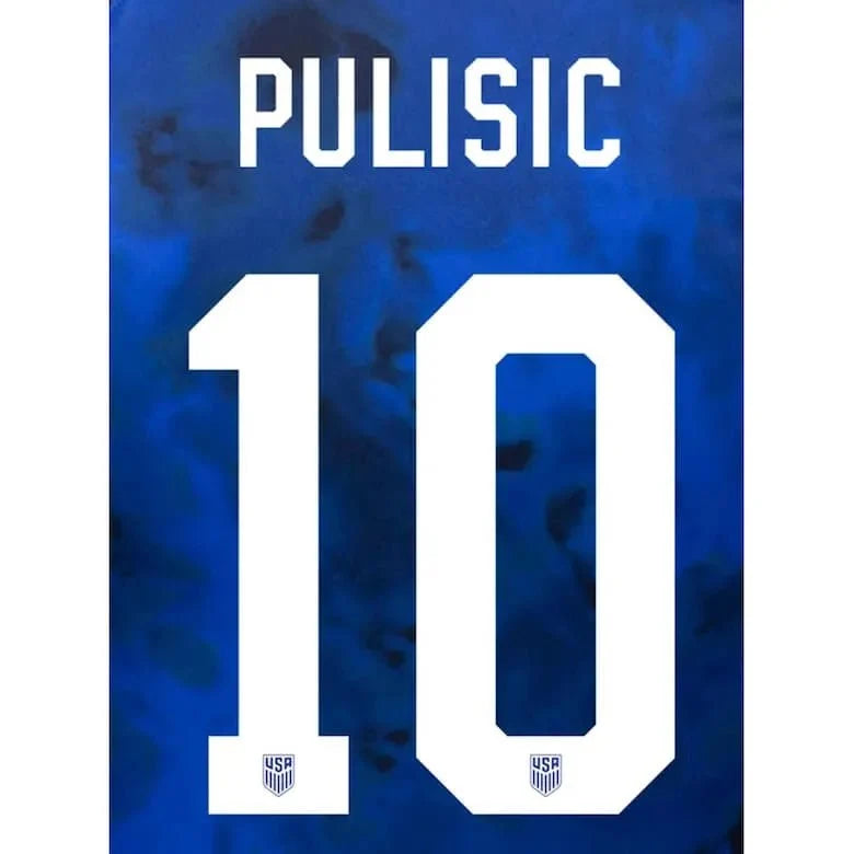USMNT 2022-24 Away Pulisic #10 Jersey Name Set