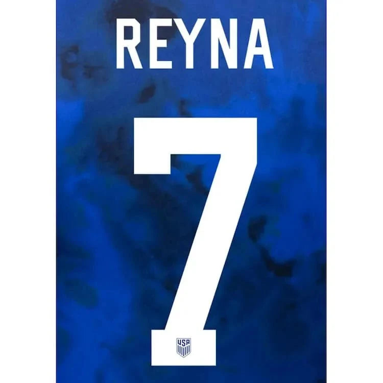 USMNT 2022-24 Away Reyna #7 Jersey Name Set