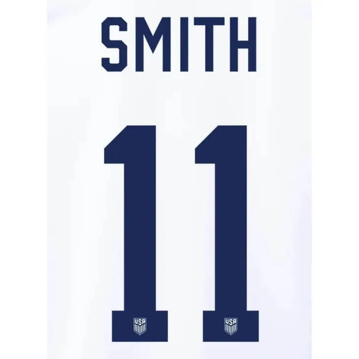 USWNT 2022/23 Home  Smith #11 Jersey Name Set (10 inch)