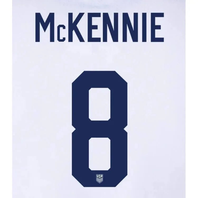 USMNT 2024/25 Home Mckennie #8 Jersey Name Set