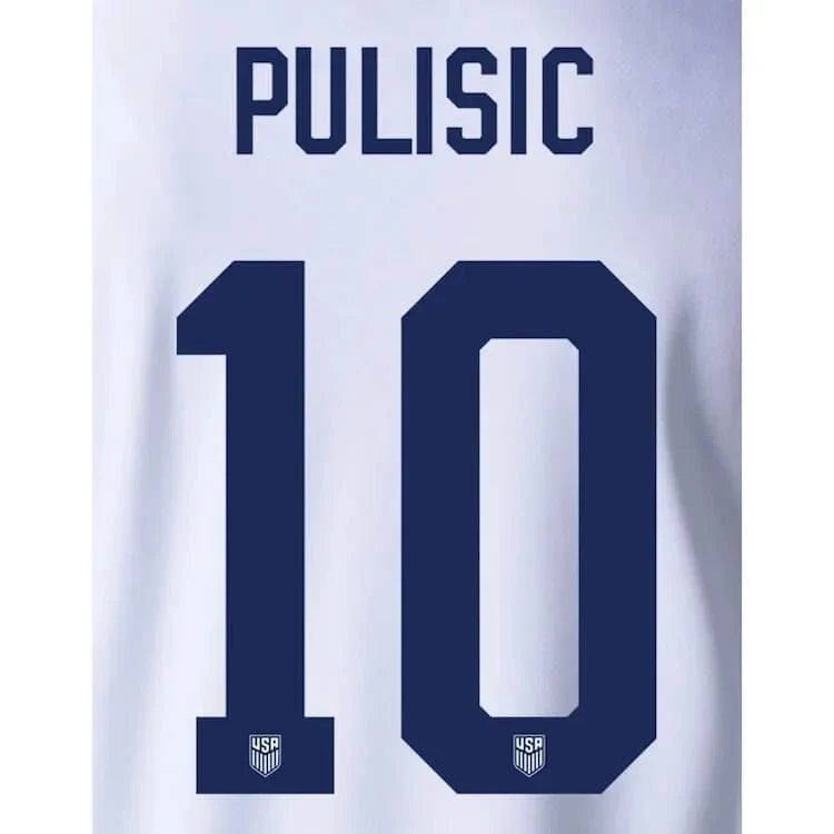 USMNT 2024/25 Home Pulisic #10 Jersey Name Set