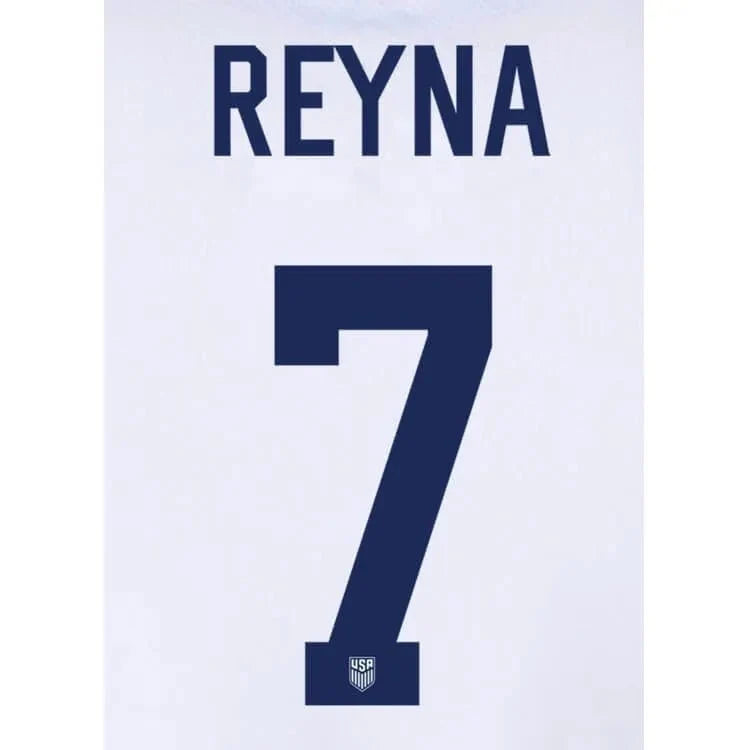 USMNT 2024/25 Home Reyna #7 Jersey Name Set