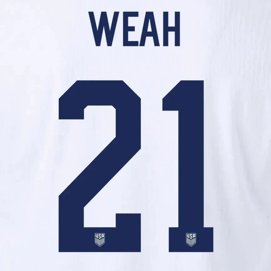USMNT 2024/25 Home Weah #21 Youth Jersey Name Set