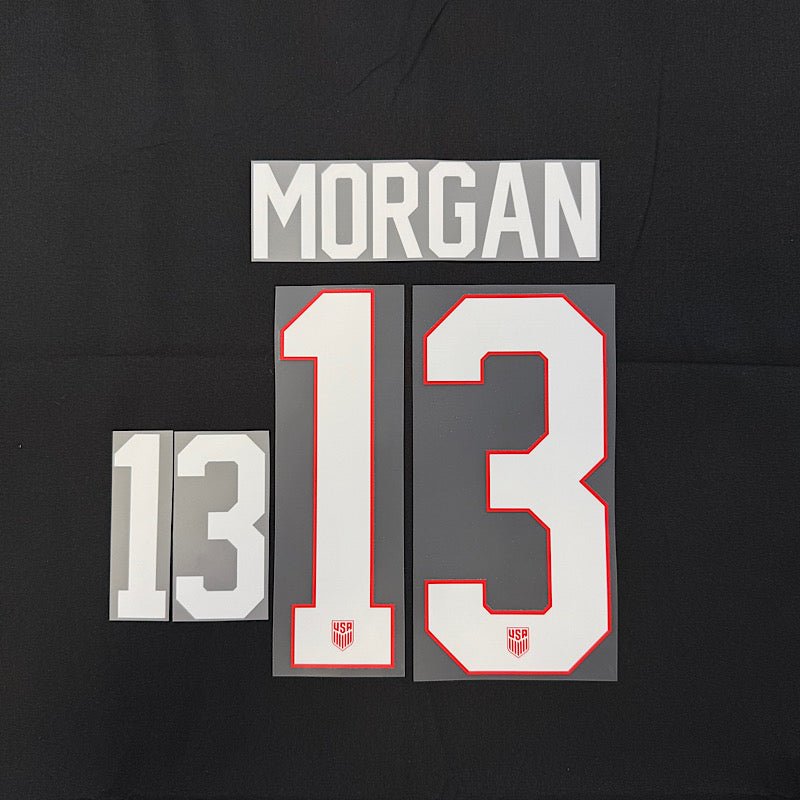 USWNT 2025 Away  MORGAN #13 Jersey Name Set 8"