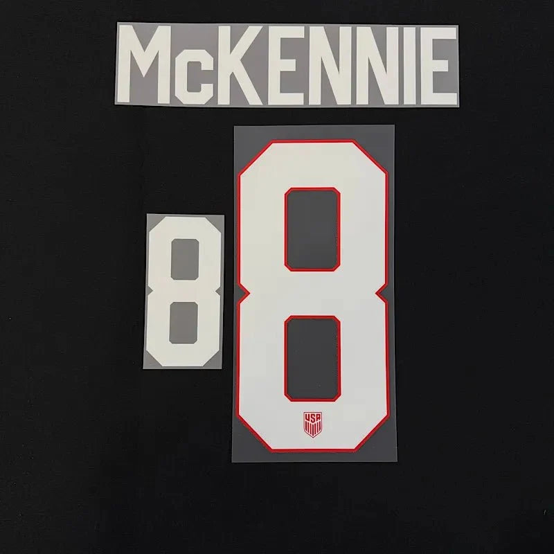 USMNT 2025 Away McKENNIE #8 Youth Official Name Set