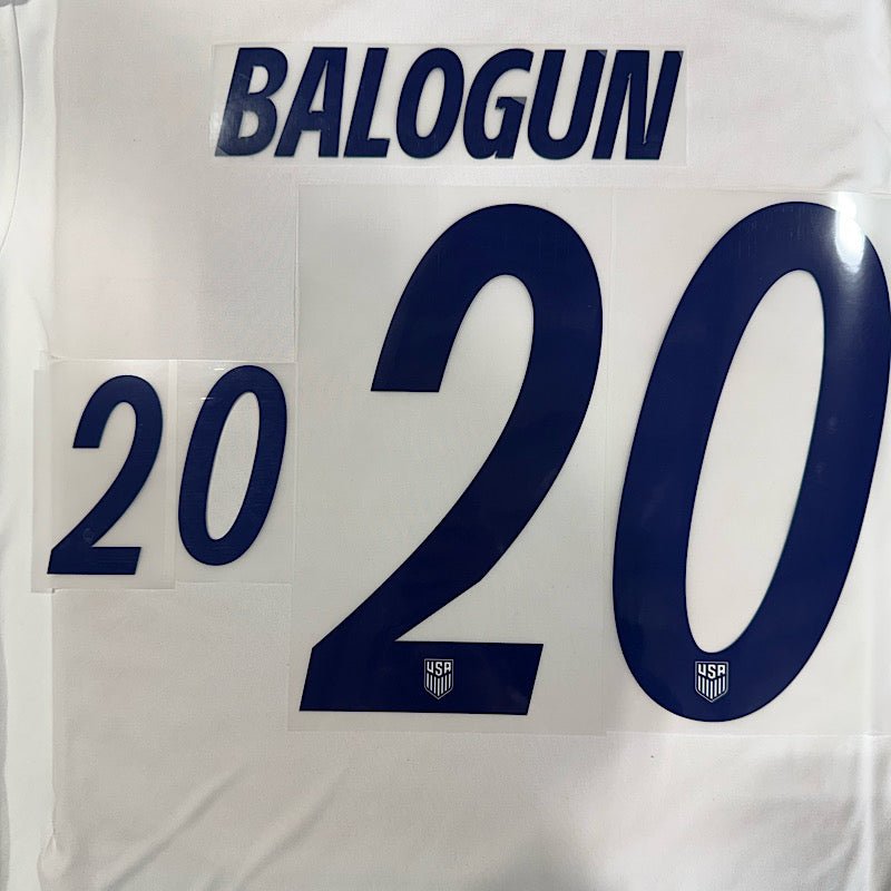 USMNT 2026- Home BALAGUN #20 Official Name Set
