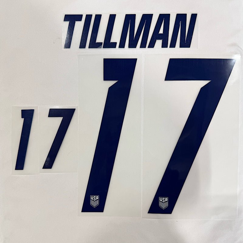 USMNT 2026- Home TILMAN #17 Official Name Set