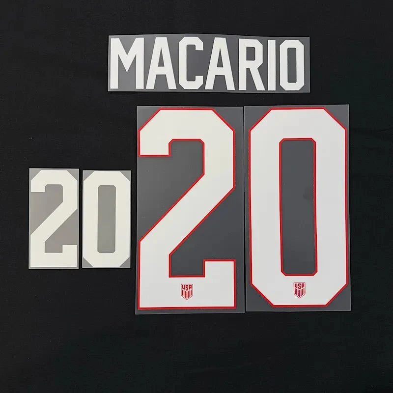 USWNT 2025 Away  MACARIO Official Name Set 8"