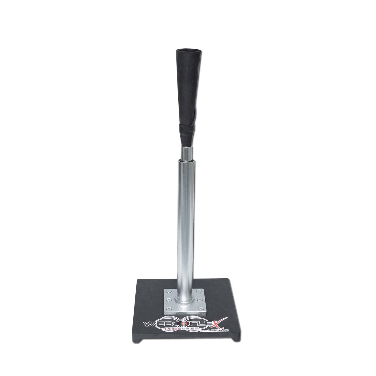Web Flex Tee batting tee with adjustable telescoping stem and flexible rubber top for baseball and softball hitters