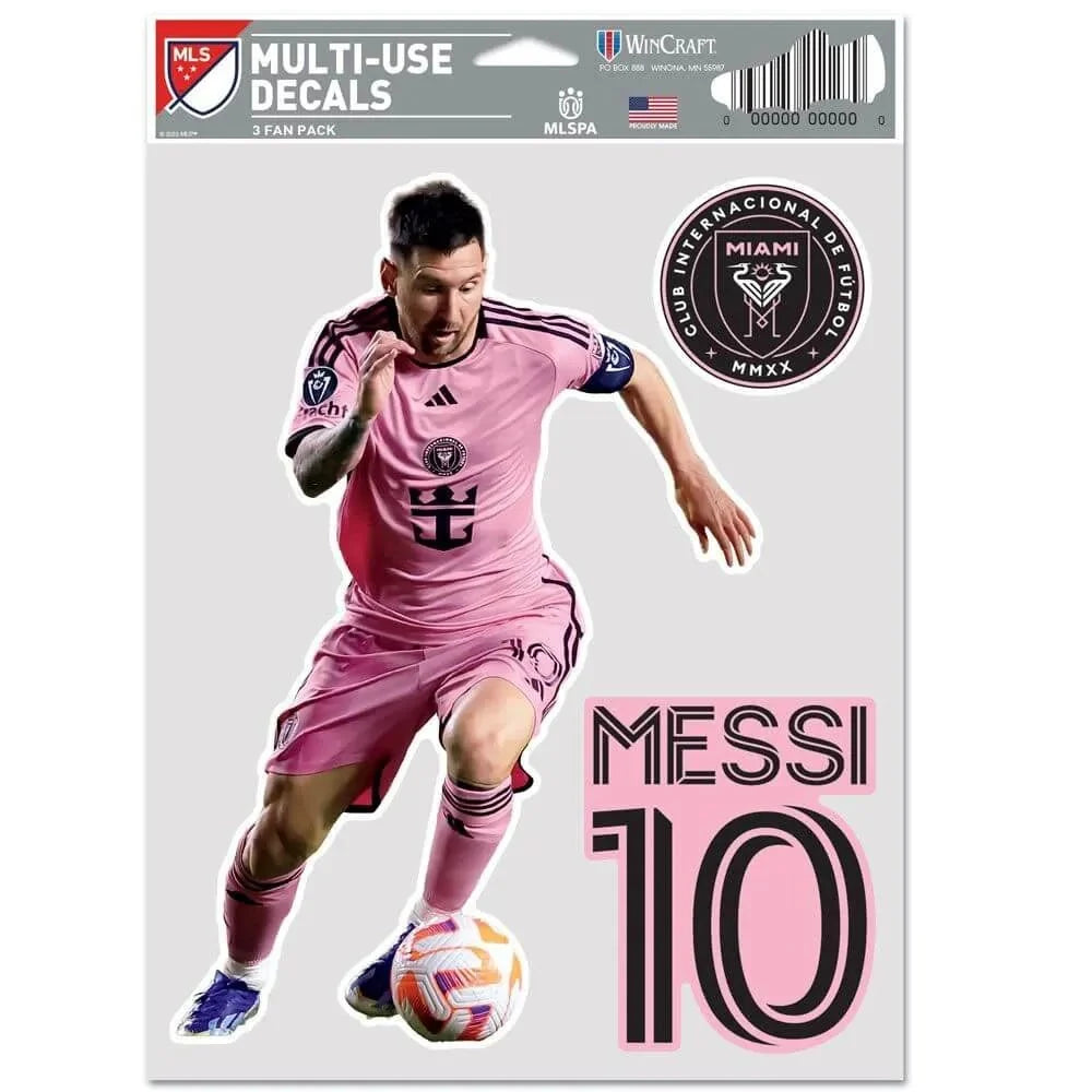 Wincraft Inter Miami Messi 3 Fan Pack Decals (5.5" x 7.75")
