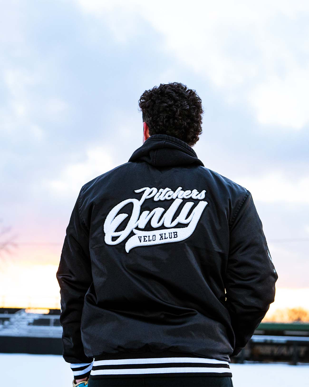Youth Black Velo Klub Bullpen Jacket