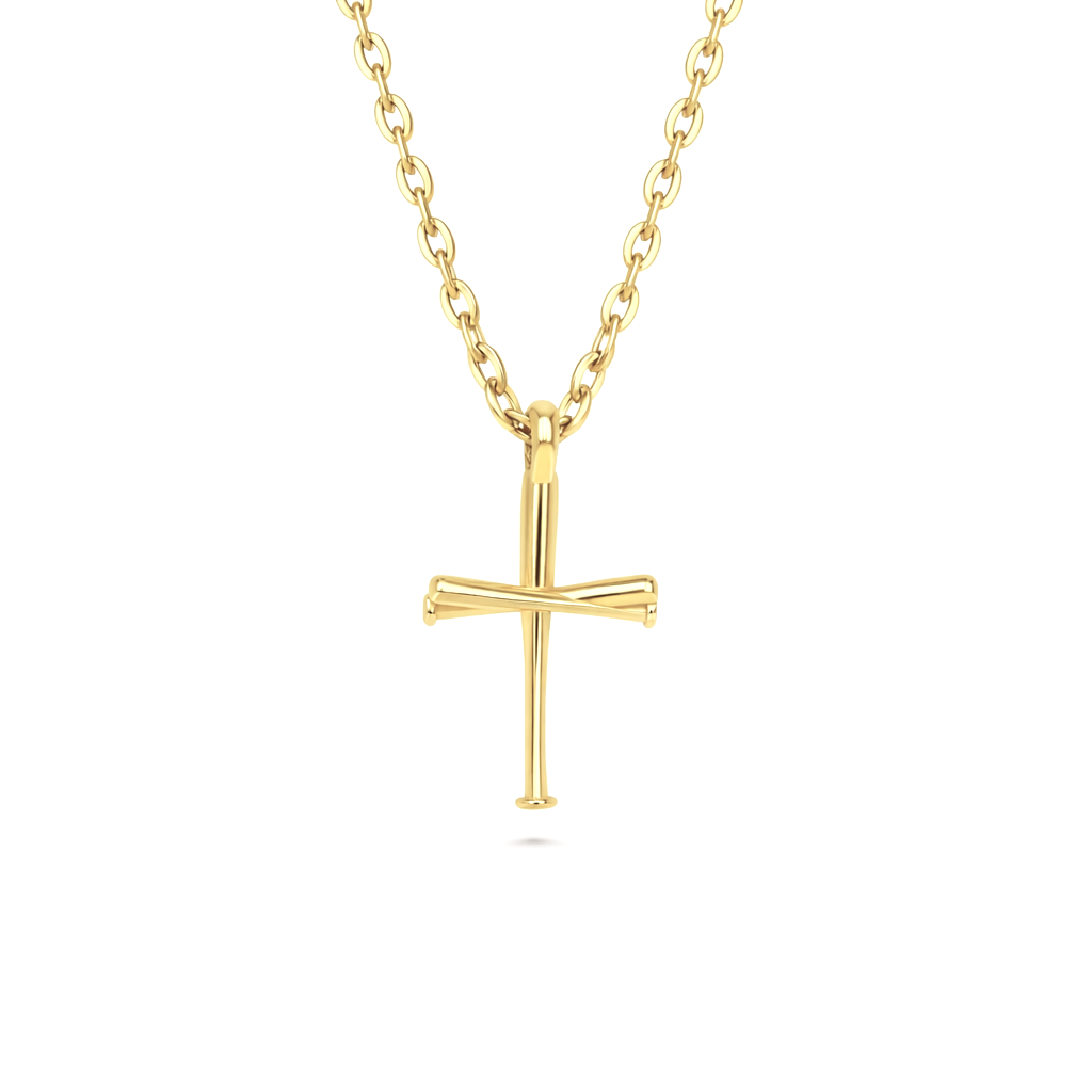 Baseball Bat Cross Necklace (Youth)