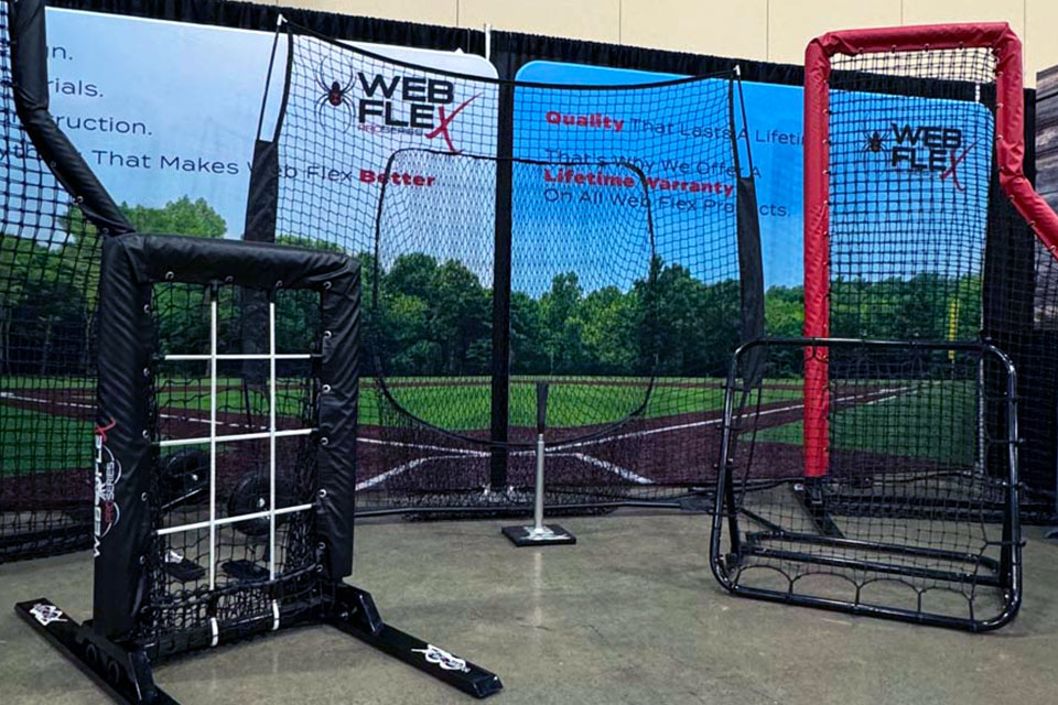 Web Flex line of products including the Spider Series Web Bounder Rebounder, Pitching Tee, and Pitching Target!