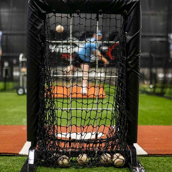 Pitching practice using a Web Flex Sports Pitching Target