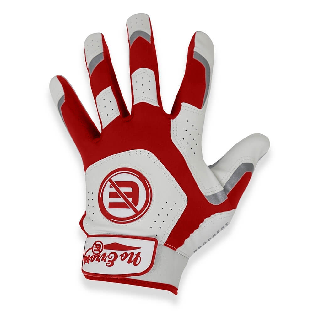 Red and White Batting Gloves